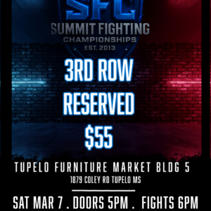 3rd Row Reserved Seating